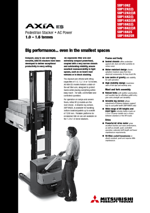 Gyalogkiséretű raklapemelák Mitsubishi SBP12N2iR