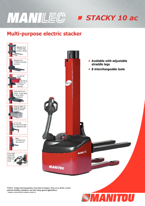 Gyalogkiséretű raklapemelák Manitou Stacky FR-D 28