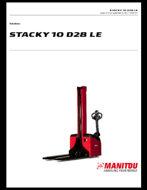 Gyalogkiséretű raklapemelák Manitou Stacky 10 D28 LE