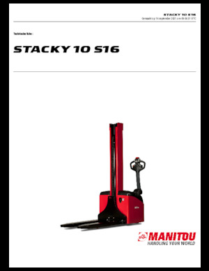 Gyalogkiséretű raklapemelák Manitou Stacky 10 S 16