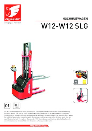 Gyalogkiséretű raklapemelák Pegasolift W 12