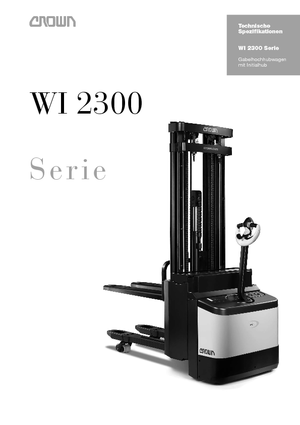 Gyalogkiséretű raklapemelák Crown WI 2300-1.6 TT