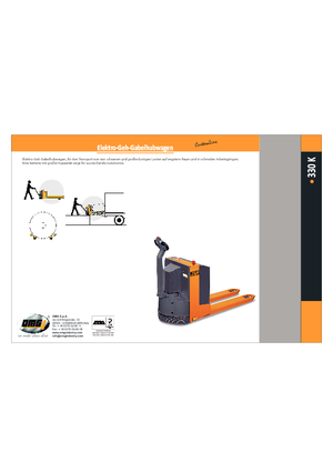 Gyslogkiséretű villástargoncák OMG 330 K