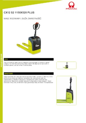 Gyslogkiséretű villástargoncák PRAMAC Lifter CX 12 EVO GEL