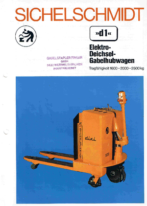 Gyslogkiséretű villástargoncák Sichelschmidt d 125 ASM ac