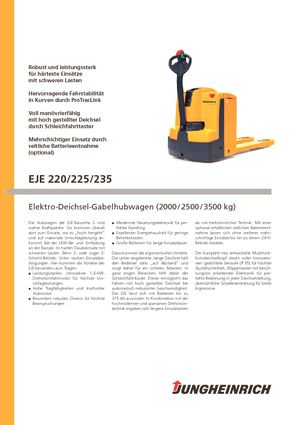 Gyslogkiséretű villástargoncák Jungheinrich EJE 220