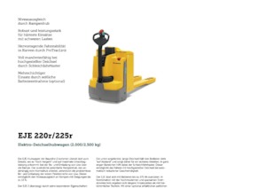 Gyslogkiséretű villástargoncák Jungheinrich EJE 225r