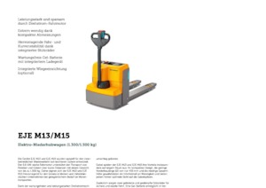 Gyslogkiséretű villástargoncák Jungheinrich EJE M15