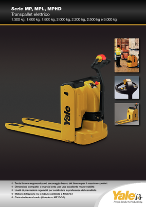 Gyslogkiséretű villástargoncák Yale MP22AC