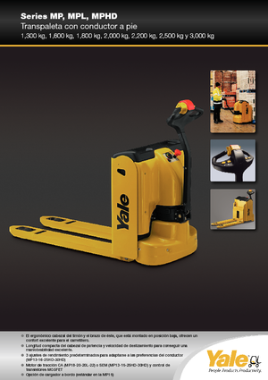 Gyslogkiséretű villástargoncák Yale MP22AC