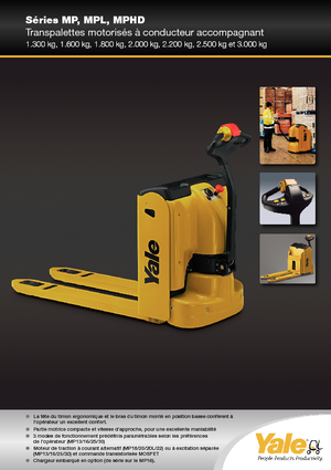 Gyslogkiséretű villástargoncák Yale MP22AC