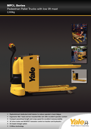 Gyslogkiséretű villástargoncák Yale MP20DL