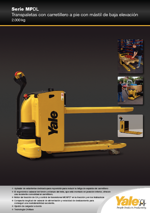 Gyslogkiséretű villástargoncák Yale MP20DL