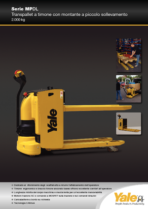 Gyslogkiséretű villástargoncák Yale MP20DL