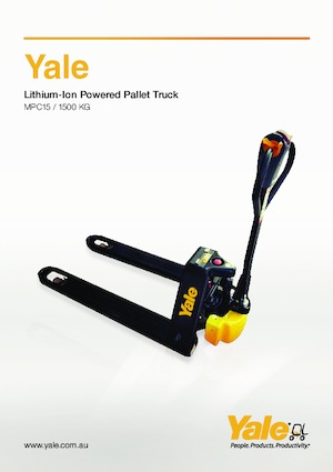 Gyslogkiséretű villástargoncák Yale MPC15