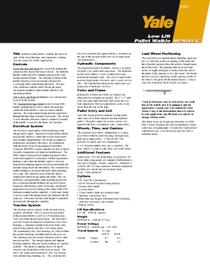 Gyslogkiséretű villástargoncák Yale MPW065-E