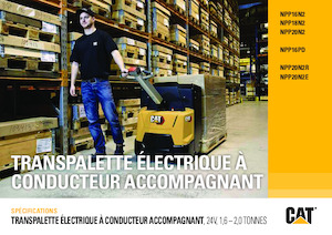 Gyslogkiséretű villástargoncák Caterpillar NPP16PD