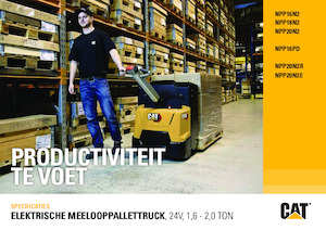 Gyslogkiséretű villástargoncák Caterpillar NPP16N2