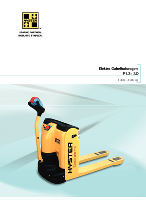 Gyslogkiséretű villástargoncák Hyster P1.8