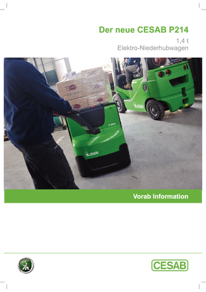 Gyslogkiséretű villástargoncák Cesab P 214