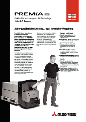 Gyslogkiséretű villástargoncák Mitsubishi PBP18N2 