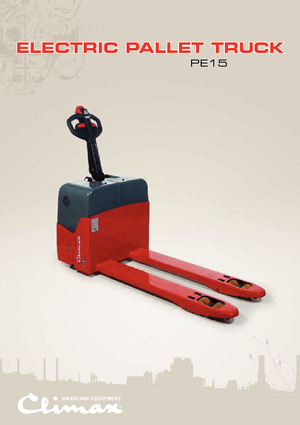 Gyslogkiséretű villástargoncák Climax PE 15