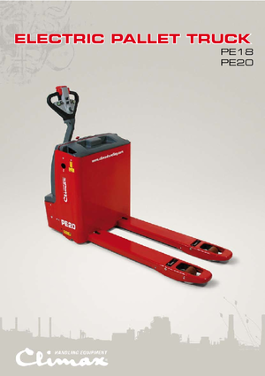 Gyslogkiséretű villástargoncák Climax PE 18