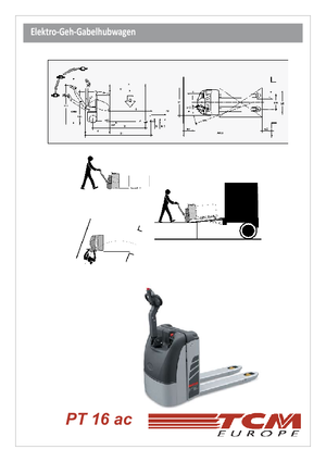 Gyslogkiséretű villástargoncák TCM PT 16 ac