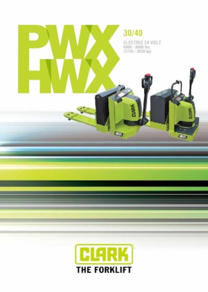 Gyslogkiséretű villástargoncák Clark PWX 30