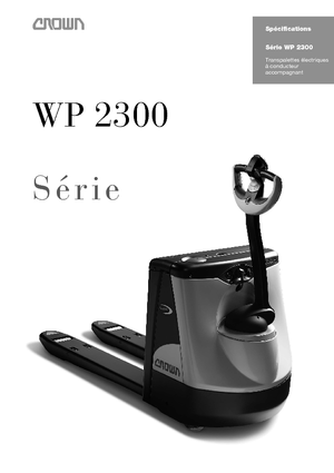 Gyslogkiséretű villástargoncák Crown WP 2315
