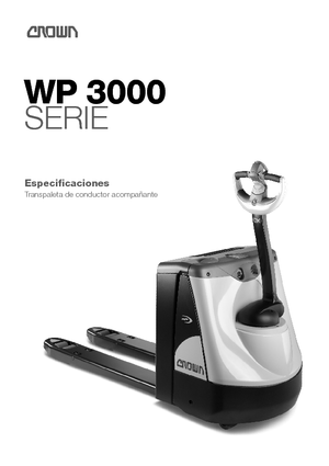 Gyslogkiséretű villástargoncák Crown WP 3015