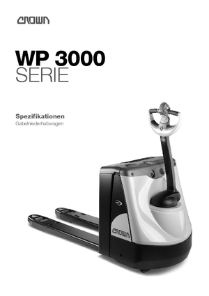 Gyslogkiséretű villástargoncák Crown WP 3015