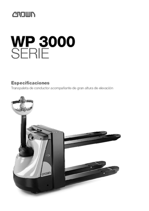 Gyslogkiséretű villástargoncák Crown WP 3080