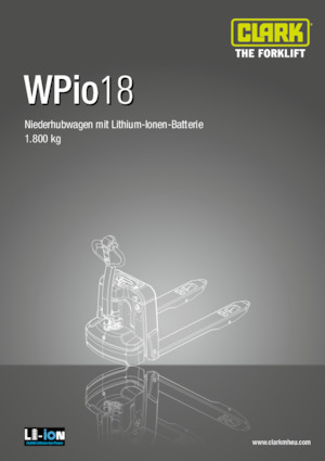 Gyslogkiséretű villástargoncák Clark Wpio 18