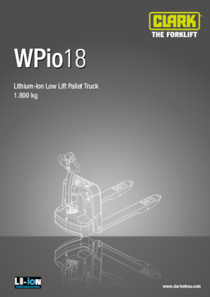 Gyslogkiséretű villástargoncák Clark Wpio 18