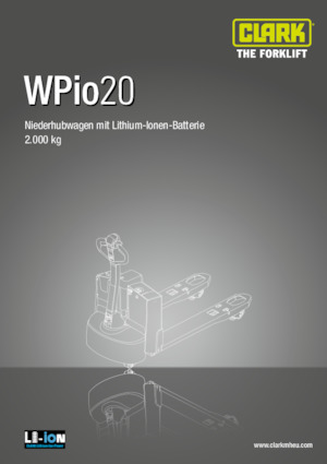 Gyslogkiséretű villástargoncák Clark Wpio 20