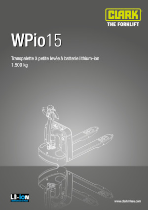 Gyslogkiséretű villástargoncák Clark Wpio15