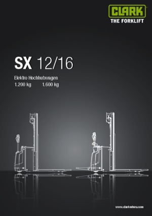 Gyalogkiséretű raklapemelák Clark SX 12