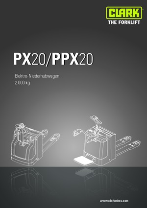 Gyslogkiséretű villástargoncák Clark PX 20