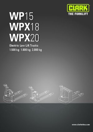 Gyslogkiséretű villástargoncák Clark WPX 20