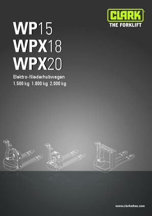 Gyslogkiséretű villástargoncák Clark WPX 20