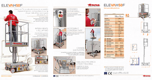 Gumikerekes vertikális emelésű munkaállványok Faraone Elevah 50 F