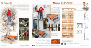 Gumikerekes vertikális emelésű munkaállványok Faraone Elevah 50