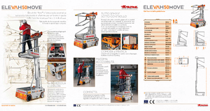 Gumikerekes vertikális emelésű munkaállványok Faraone Elevah 50 Move