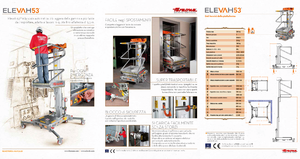 Gumikerekes vertikális emelésű munkaállványok Faraone Elevah 53