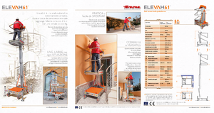 Gumikerekes vertikális emelésű munkaállványok Faraone Elevah 61