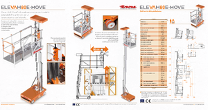 Gumikerekes vertikális emelésű munkaállványok Faraone Elevah 80 E-Move