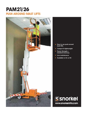 Gumikerekes vertikális emelésű munkaállványok Snorkel PAM26AC