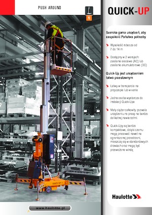 Gumikerekes vertikális emelésű munkaállványok Haulotte QuickUp 7