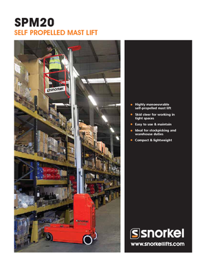 Gumikerekes vertikális emelésű munkaállványok Snorkel SPM20